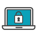 laptop with closed lock icon