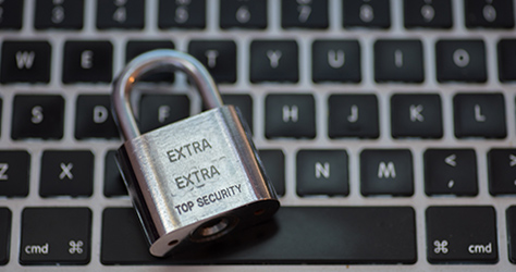 Keyboard with metal lock on top